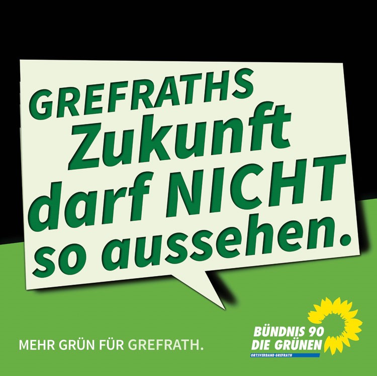 Grefrather Grüne stellen Plakate vor