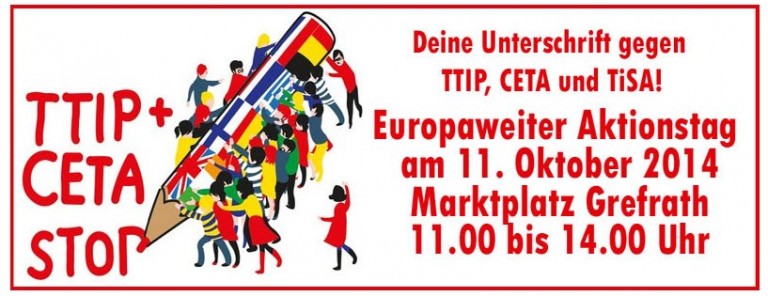 Deine Unterschrift gegen TTIP, CETA und TiSA
