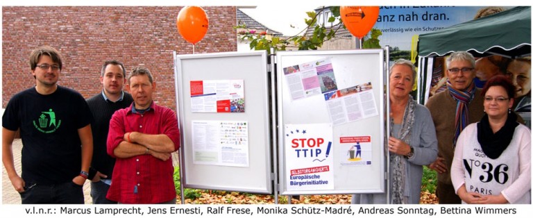Unterschriften gegen das Freihandelsabkommen TTIP auch in Grefrath