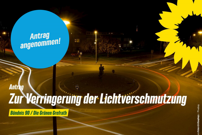 Antrag zur Verringerung der Lichtverschmutzung