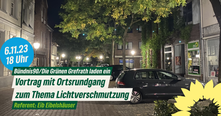 Vortrag mit Ortsrundgang zum Thema Lichtverschmutzung